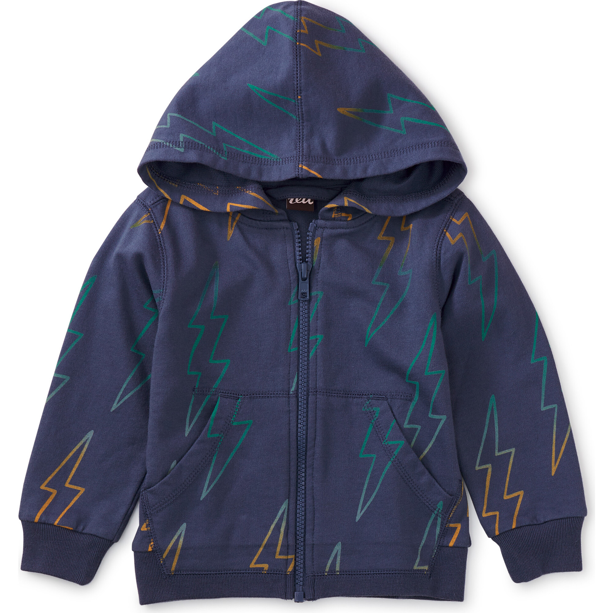 Good Sport Baby Hoodie, Ombre Lightning Bolt - Sweatshirts - 1