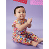 Flutter Sleeve Baby Romper, Flores Silvestres And Chalk - Rompers - 4