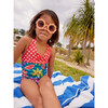 Halter One-Piece Swimsuit, Watermelon Floral - One Pieces - 4
