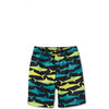 Full-Length Swim Trunks, Sunwashed Sharks - Swim Trunks - 1 - thumbnail