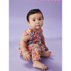 Flutter Sleeve Baby Romper, Flores Silvestres And Chalk - Rompers - 5