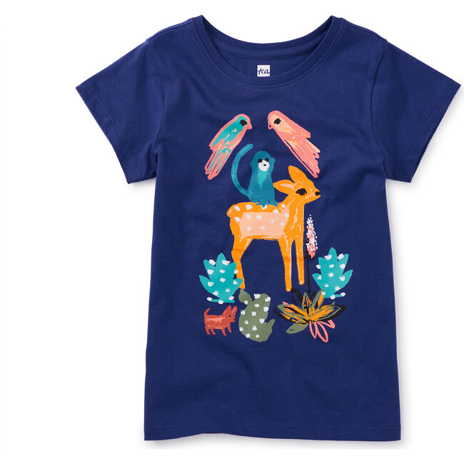 Frida Kahlo's Pets Graphic Tee, Cosmic Blue