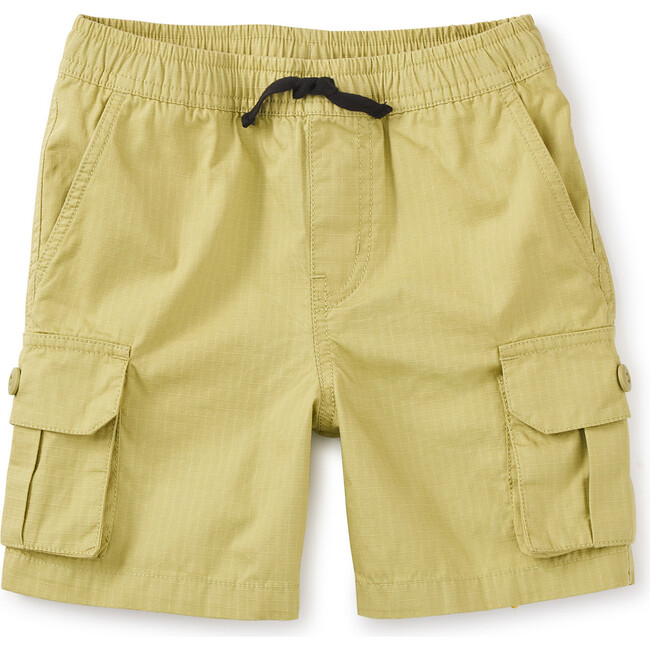 Cargo Multi-Pocket Mid-Thigh Length Shorts, Aloe - Shorts - 1