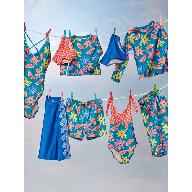 Halter One-Piece Swimsuit, Watermelon Floral - One Pieces - 8