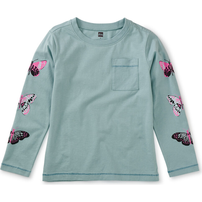 Butterfly Sleeve Graphic Tee, Polar