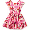 Button Back Skirted Dress, Floral Burst - Dresses - 1 - thumbnail