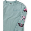 Butterfly Sleeve Graphic Tee, Polar - Tees - 2