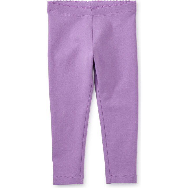 Baby Super-Soft Cotton Solid Leggings, Violet Mist - Leggings - 2