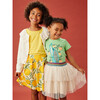 Cotton Jersey Twirl Skort, Marigold Delight - Skirts - 8