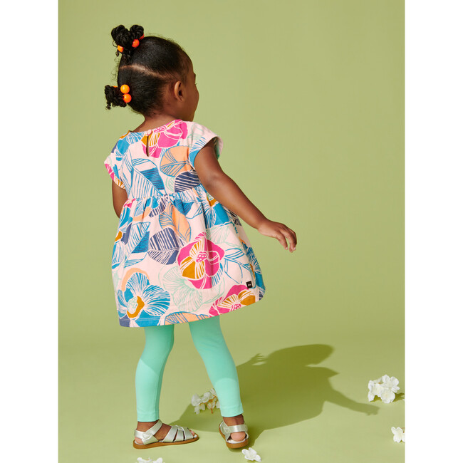Baby Super-Soft Cotton Solid Leggings, Turquesa - Leggings - 4