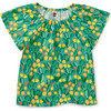 Easy Flutter Sleeve Top, Cactus Floral - Shirts - 1 - thumbnail