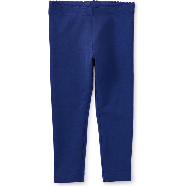 Baby Super-Soft Cotton Solid Leggings, Cosmic Blue - Leggings - 2