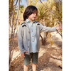 Double Stripe v-Neck Pocket Cardigan, Med Heather Grey - Cardigans - 2