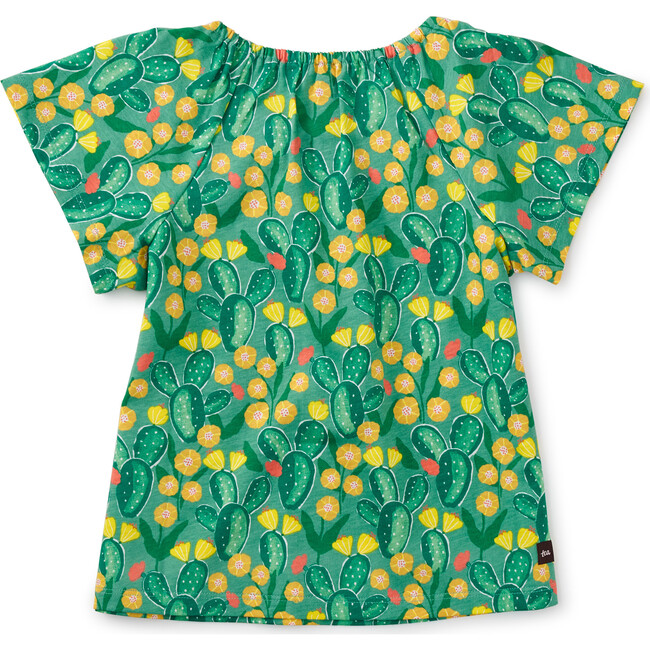 Easy Flutter Sleeve Top, Cactus Floral - Shirts - 2