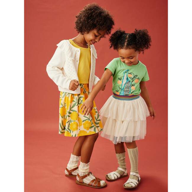 Cotton Jersey Twirl Skort, Marigold Delight - Skirts - 9