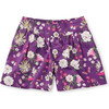 Culotte Slash Pocket Mid-Thigh Length Shorts, Portuguese Floral - Shorts - 1 - thumbnail