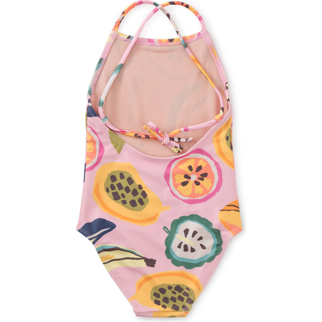 Cross Back One-Piece Swimsuit, Tropical Fruit - One Pieces - 2