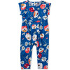 Cuff Sleeve Baby Romper, Swedish Flowers And Imperial - Rompers - 1 - thumbnail
