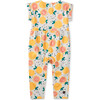 Cuff Sleeve Baby Romper, Printed Oranges - Rompers - 2