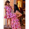 Button Back Skirted Dress, Floral Burst - Dresses - 6