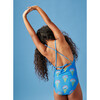 Cross Back One-Piece Swimsuit, Rainbow Ice Cream - One Pieces - 3
