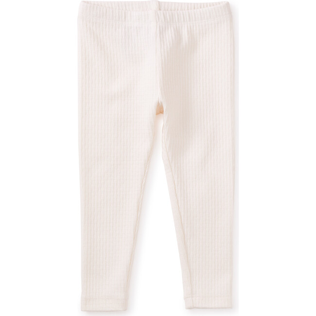 Baby Super-Soft Cotton Pointelle Leggings, Chalk - Leggings - 2