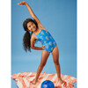 Cross Back One-Piece Swimsuit, Rainbow Ice Cream - One Pieces - 4