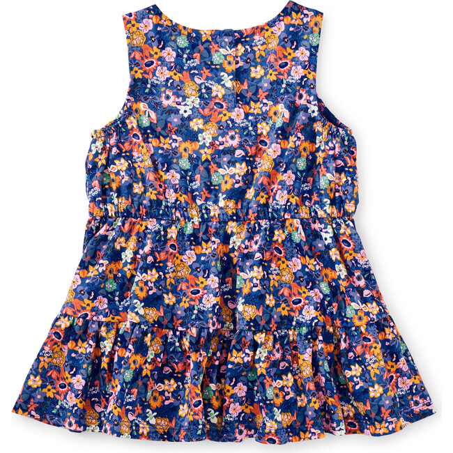 Baby Scoop Neck Twirl Tank Dress, Flores Silvestres And Blue - Dresses - 2