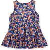 Baby Scoop Neck Twirl Tank Dress, Flores Silvestres And Blue - Dresses - 2 - thumbnail