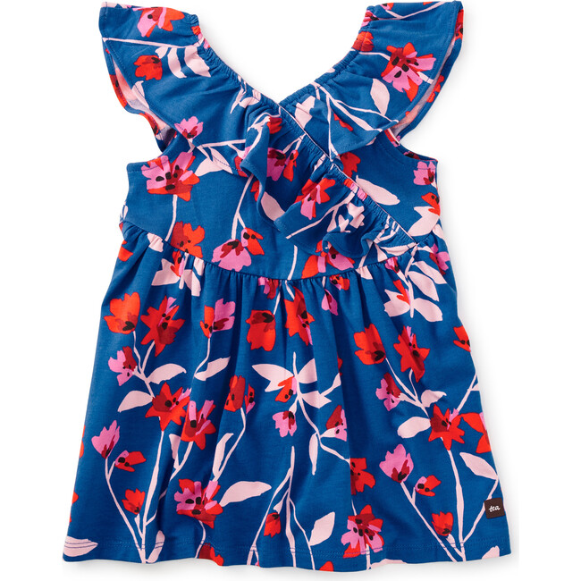 Baby Ruffle Neck Dress, Floral Breeze - Dresses - 2