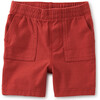 Baby Playwear Knee Length Shorts, Earth Red - Shorts - 1 - thumbnail