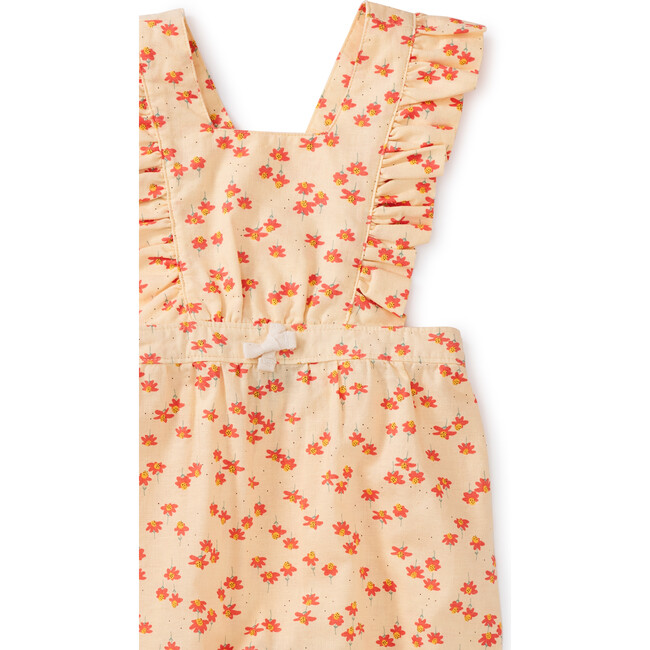 Baby Ruffle Romper, Mexican Hat Floral And Cream - Rompers - 2