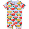 Baby Henley Romper, Painted Watermelons - Rompers - 1 - thumbnail