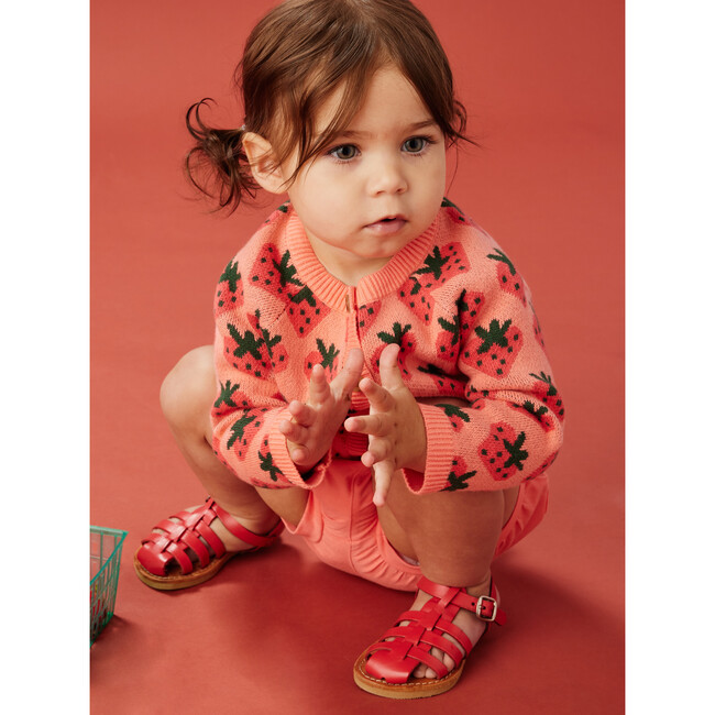 Baby Icon Print Raglan Sleeve Cardigan, Friendly Fresas - Cardigans - 3