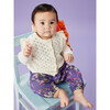 Baby Flutter Shoulder Cardigan, Chalk - Cardigans - 2