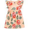 Baby Wrap Neck Short Ruffle Sleeve Dress, Classic Rose - Dresses - 1 - thumbnail