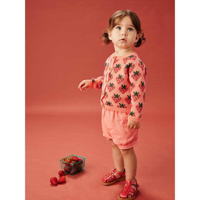 Baby Icon Print Raglan Sleeve Cardigan, Friendly Fresas - Cardigans - 5