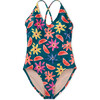 Adult One-Piece Swimsuit, Watermelon Floral - One Pieces - 1 - thumbnail
