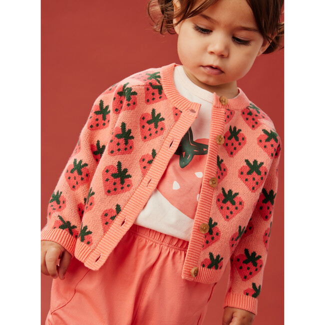 Baby Icon Print Raglan Sleeve Cardigan, Friendly Fresas - Cardigans - 6