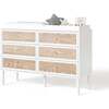 Savannah Doublewide 6 Drawer Changer, Heavy White Cerused - Changing Tables - 1 - thumbnail