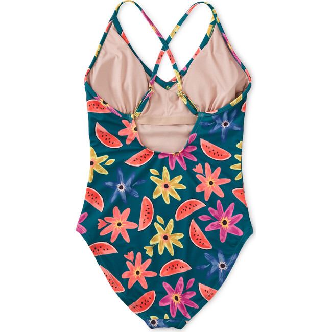 Adult One-Piece Swimsuit, Watermelon Floral - One Pieces - 2