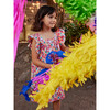 Boat Neck Buttoned Woven Dress, Painted Squash & Hibiscus - Dresses - 8
