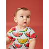 Baby Henley Romper, Painted Watermelons - Rompers - 3 - thumbnail