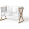 Campaign Crib, Heavy White Cerused - Cribs - 1 - thumbnail