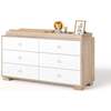 Cabana Doublewide 6 Drawer Changer, Cerused with White Drawers - Changing Tables - 1 - thumbnail