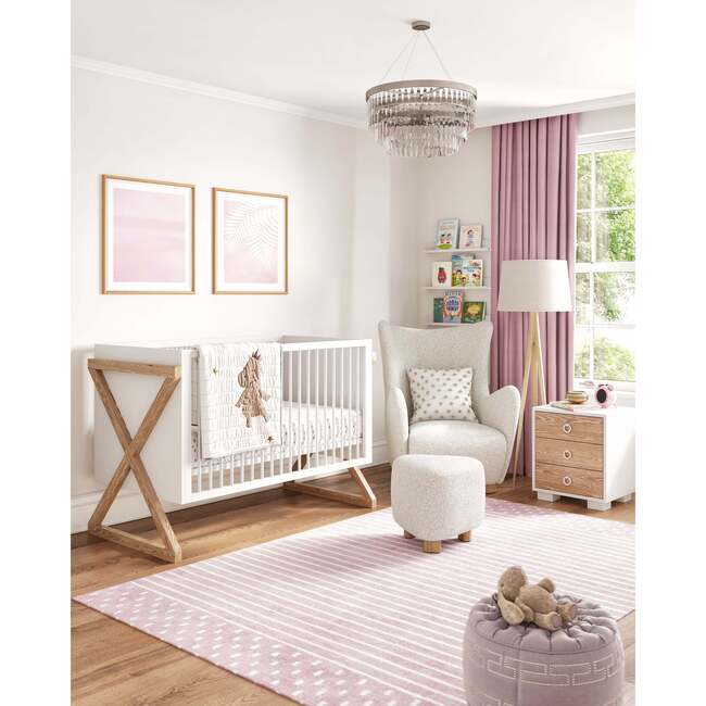 Campaign Crib, Heavy White Cerused - Cribs - 2
