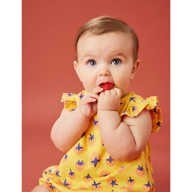 Baby Flutter Romper, Fresa Fiesta - Rompers - 5