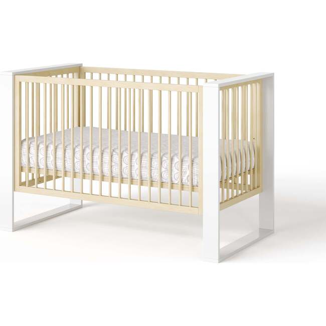 Austin Crib, Natural with White