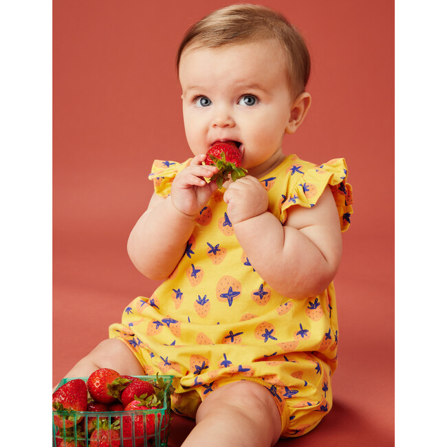 Baby Flutter Romper, Fresa Fiesta - Rompers - 6