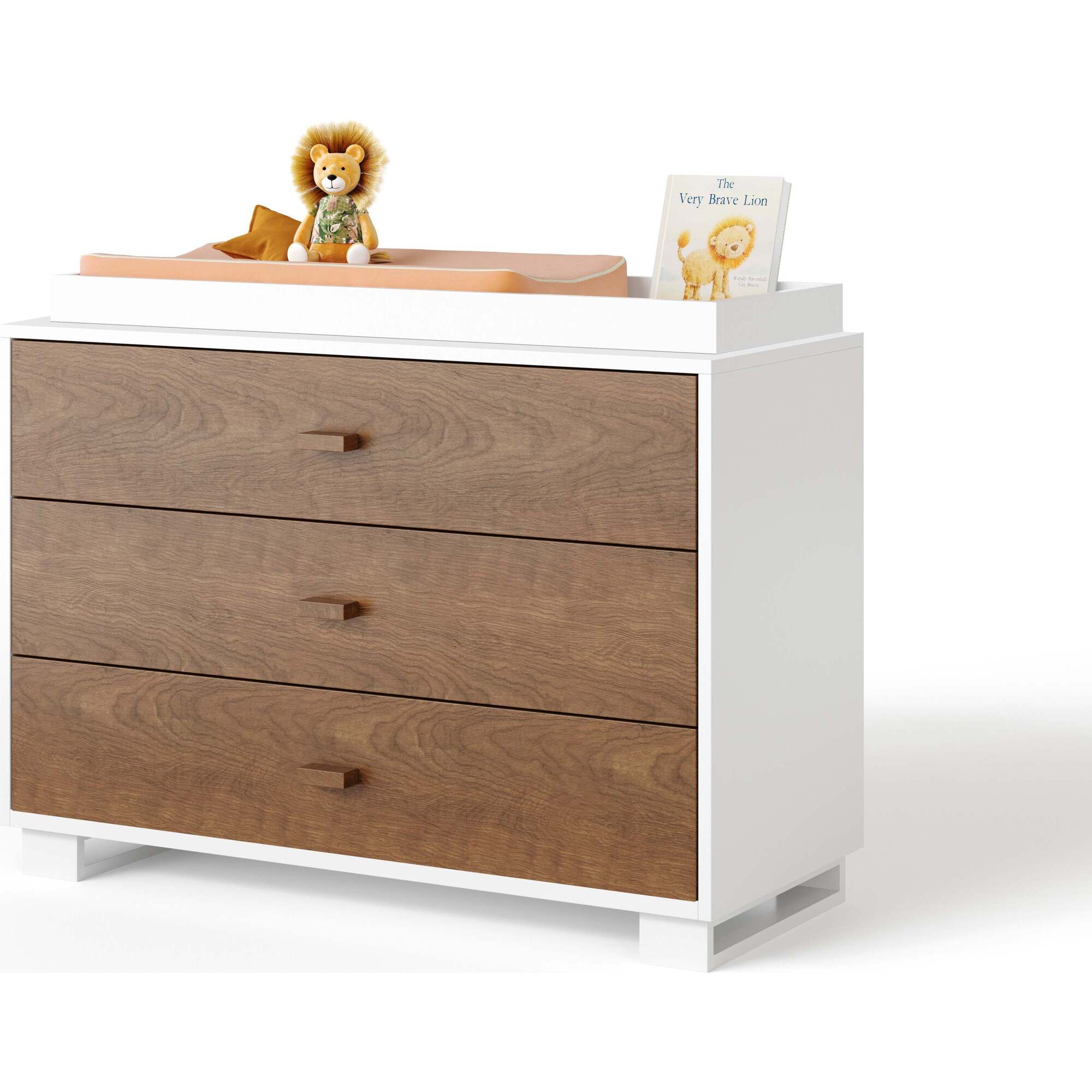 Austin 3 Drawer Changer, Natural Walnut - Changing Tables - 1